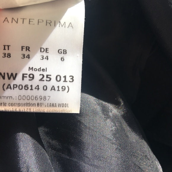 Anteprima ruffle puff neck blue navy wool jacket - Picture 5 of 8